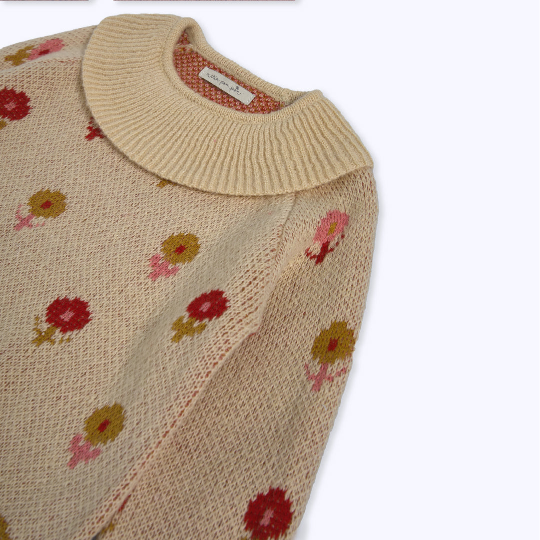 Chaleco cuello flores