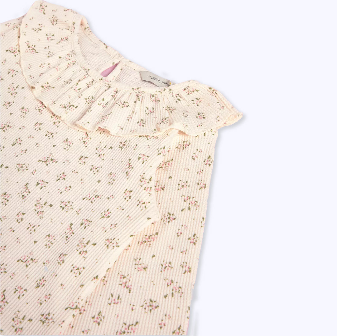 Body cuello vuelo flor