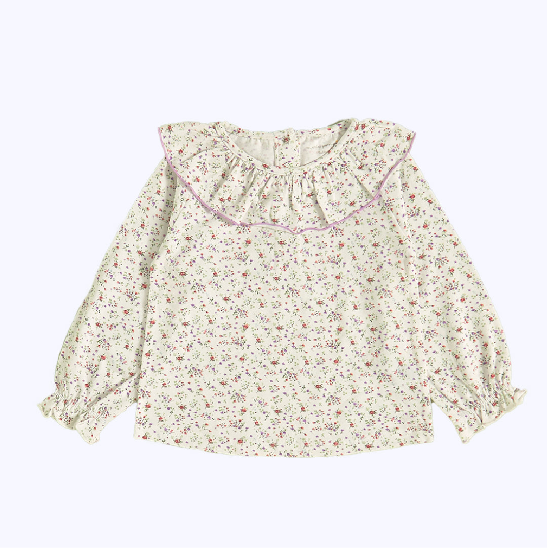 Polera española flor rosa