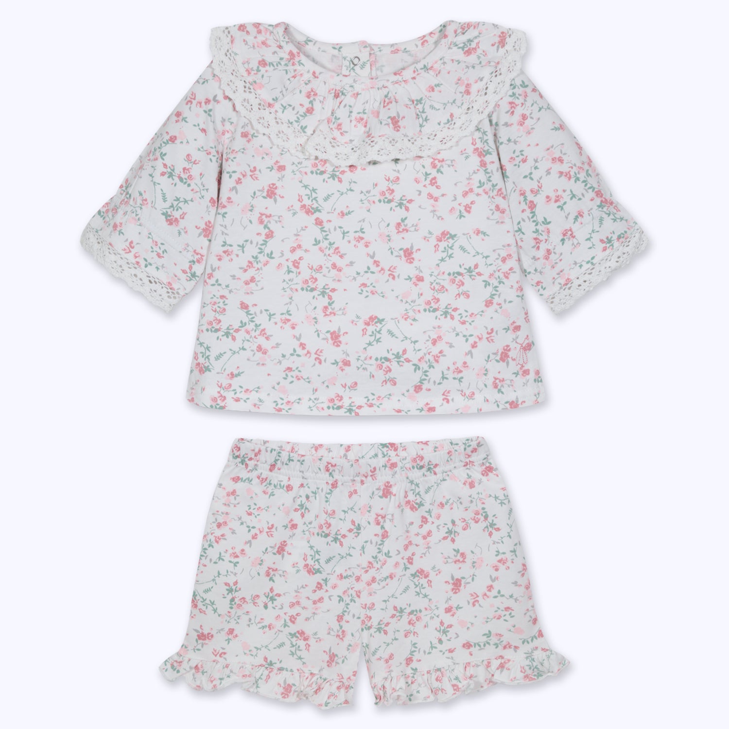 Pijama niña flores