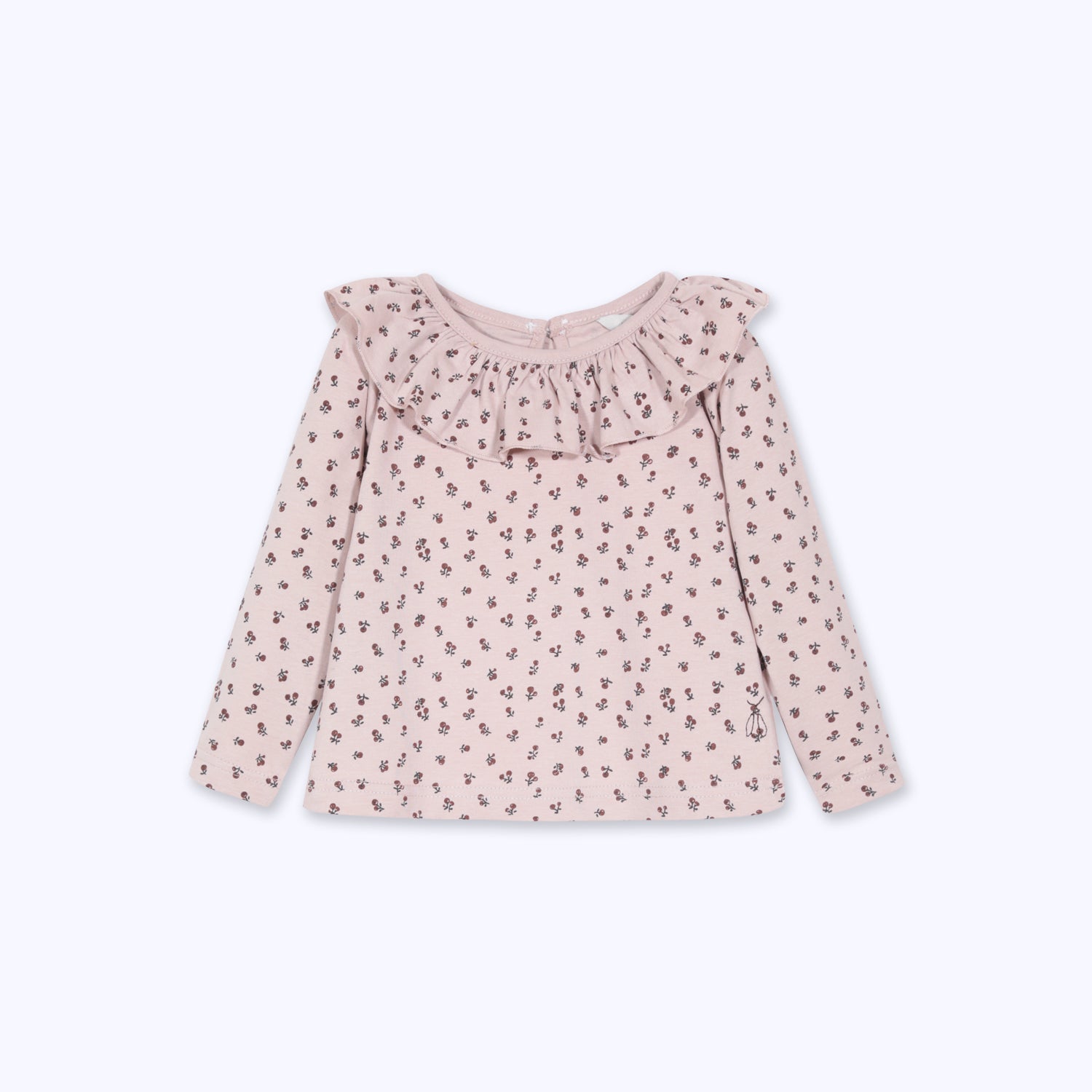 Polera cuello ramita burdeo