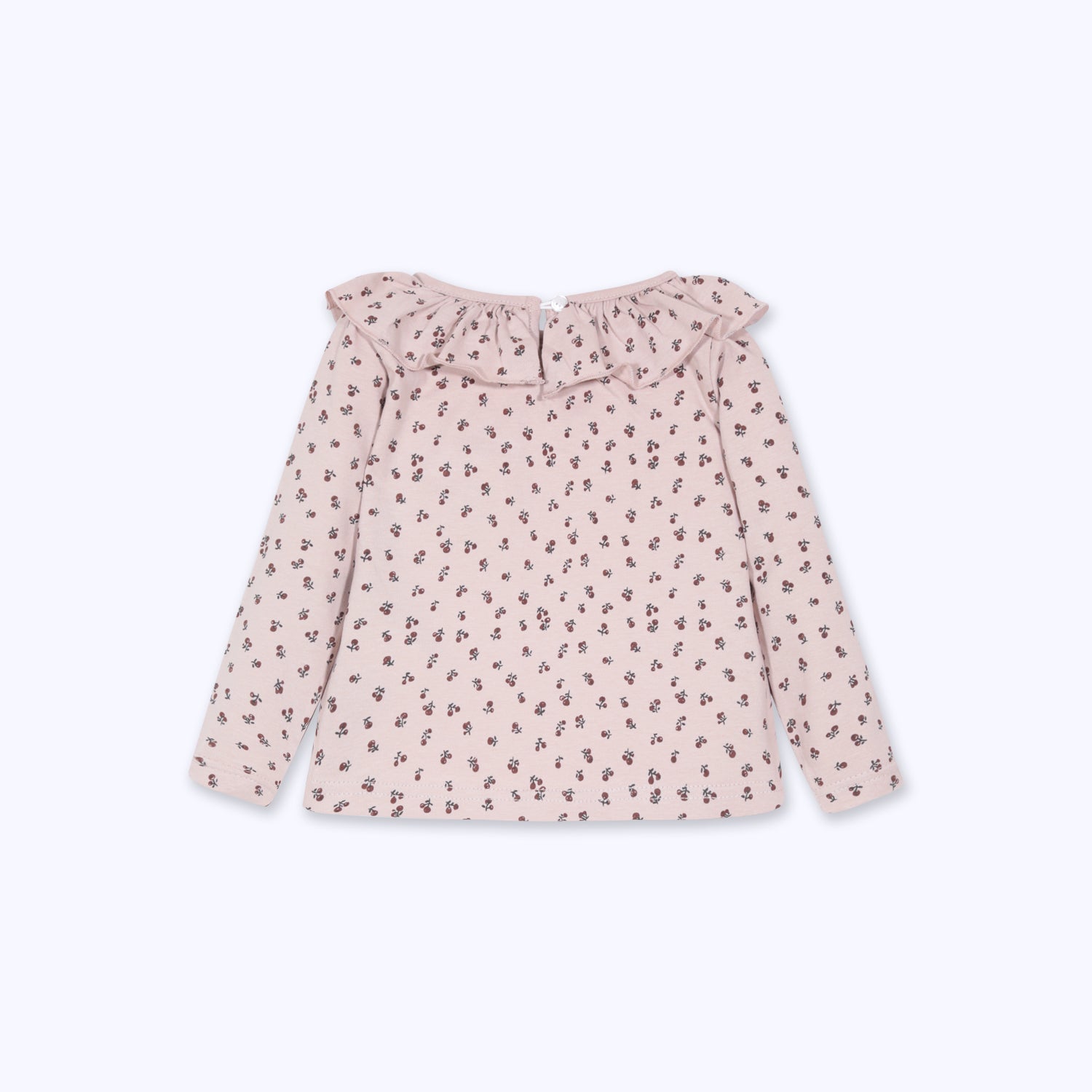 Polera niña ramitas burdeo
