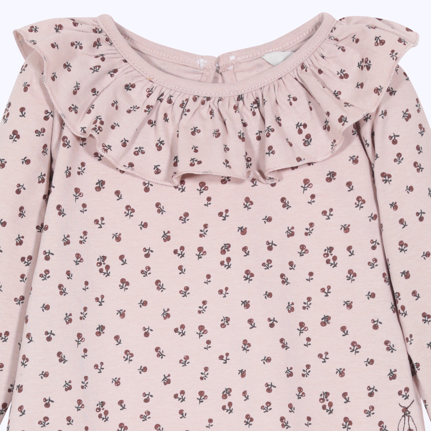 Polera cuello ramita burdeo