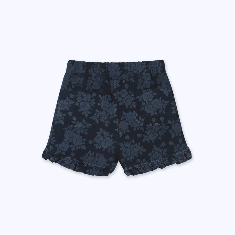 Short vuelitos jeans flores