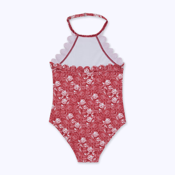 TRAJE DE BAÑO HALTER ROJO