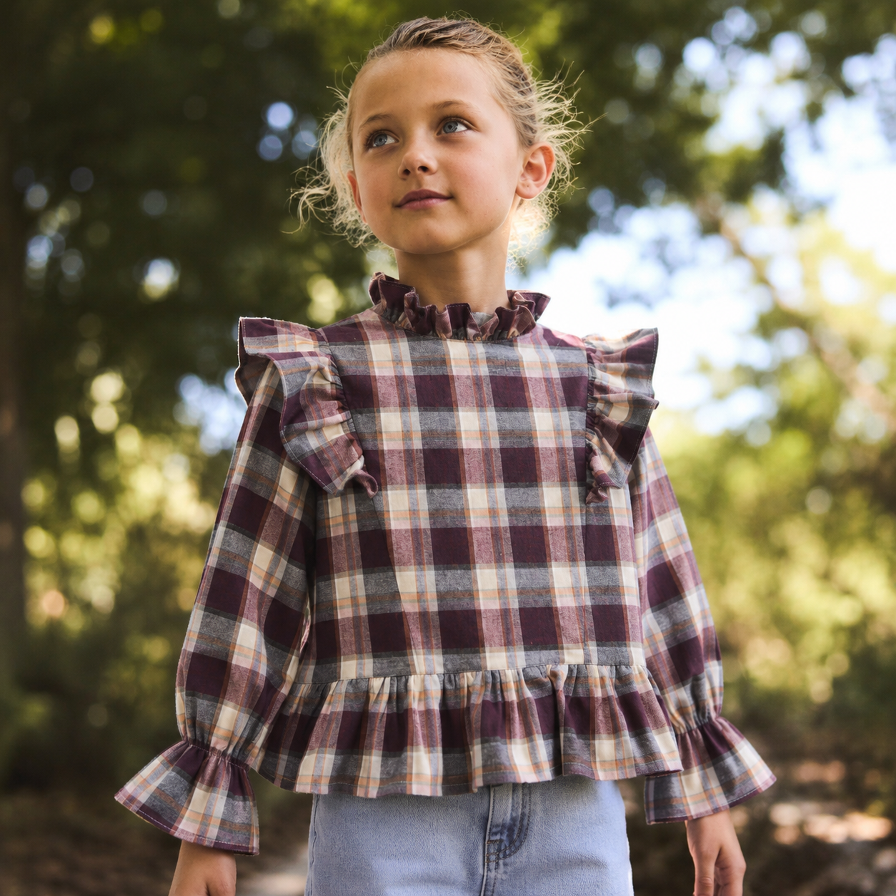 Blusa Niña cuadrille