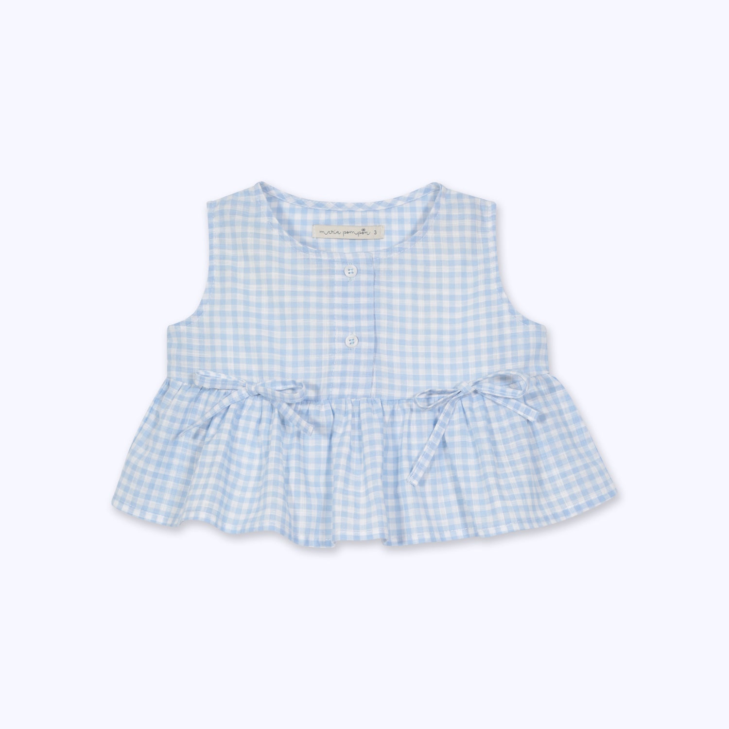 Blusa Vuelos cuadrille celeste