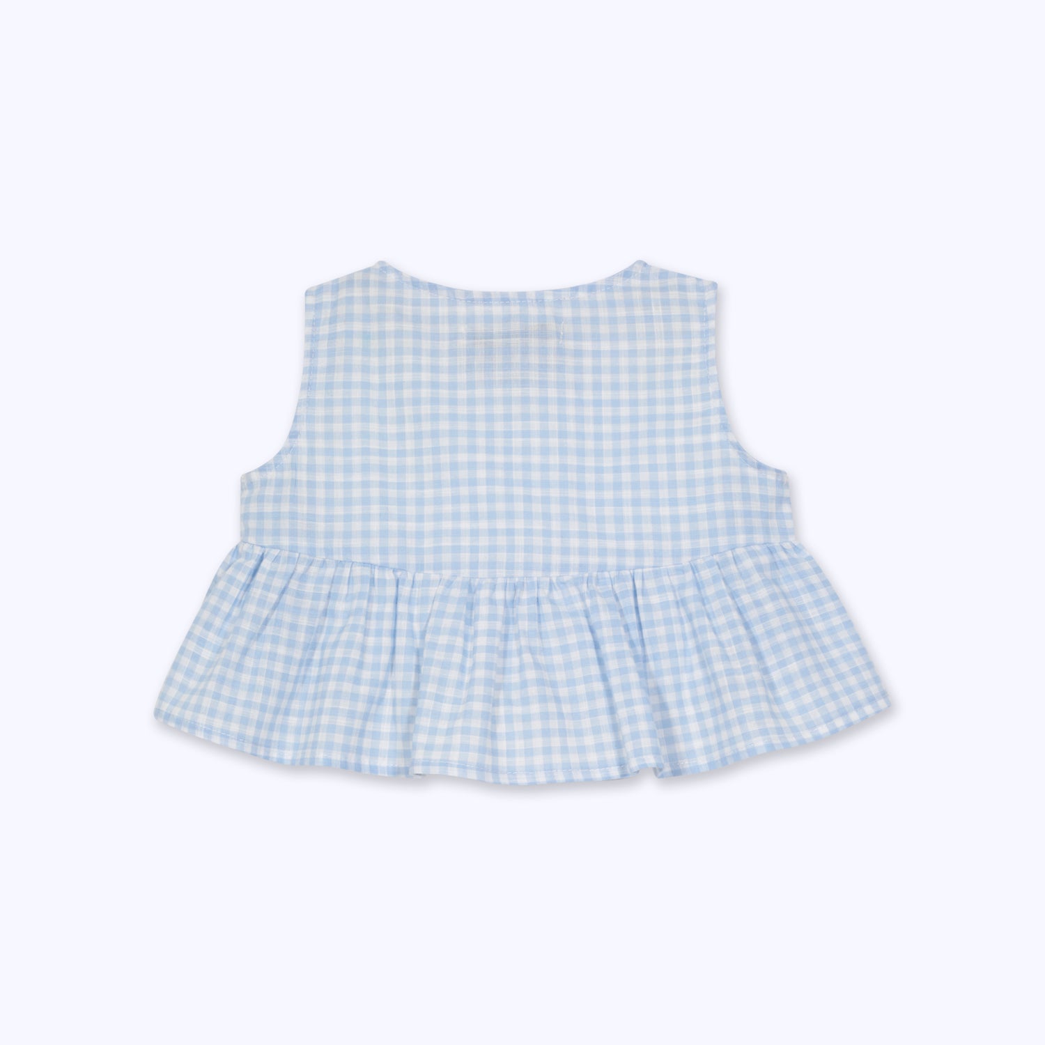 Blusa Vuelos cuadrille celeste