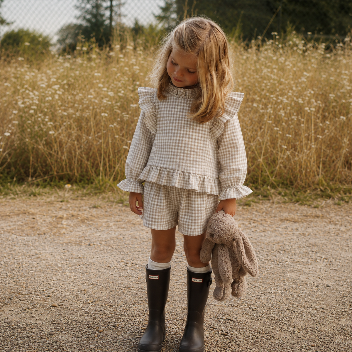 Short falda cuadrille