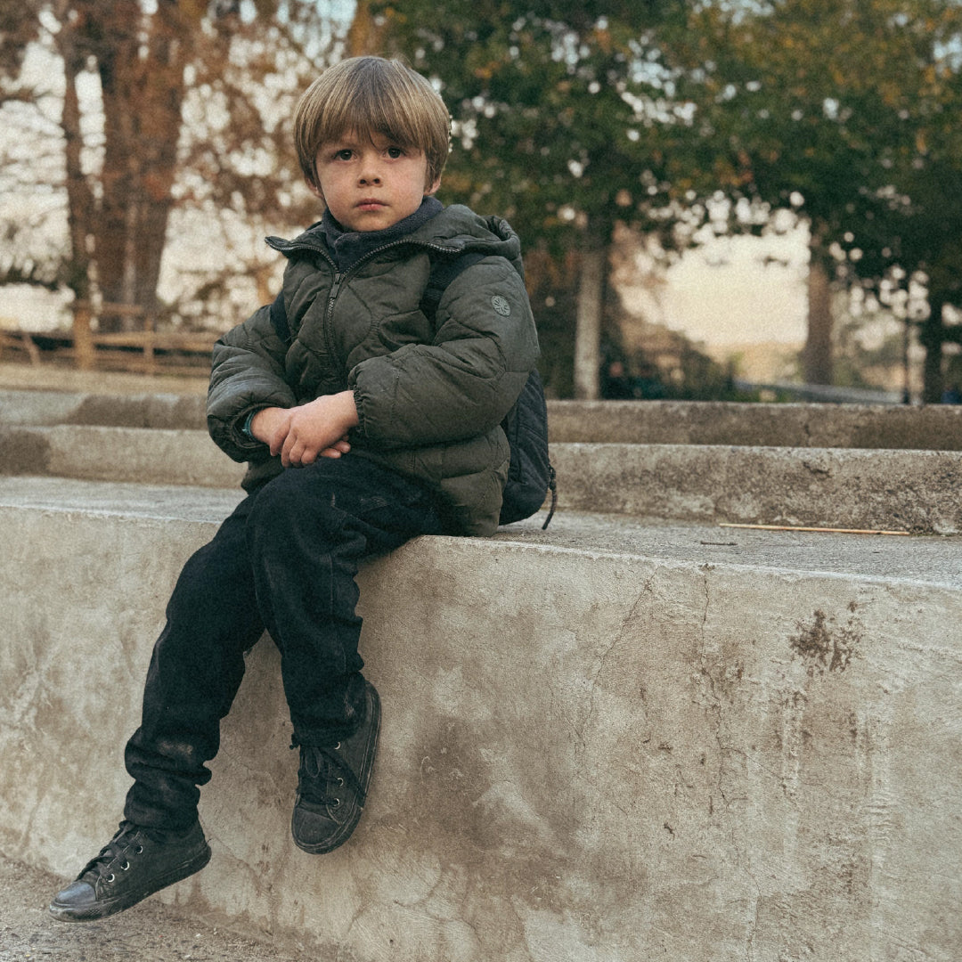 Parka niño verde