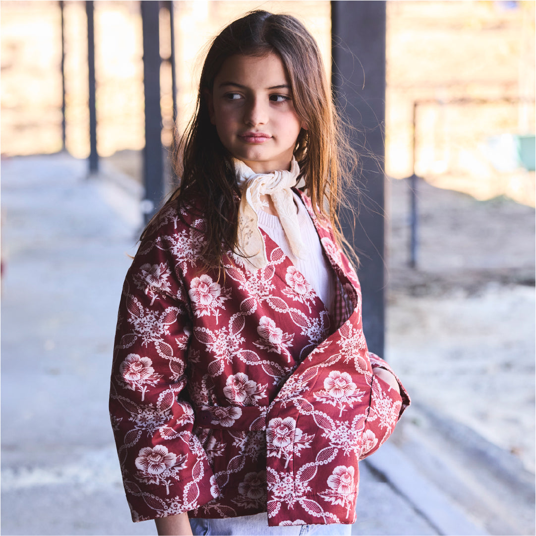 Chaqueta kimono roja