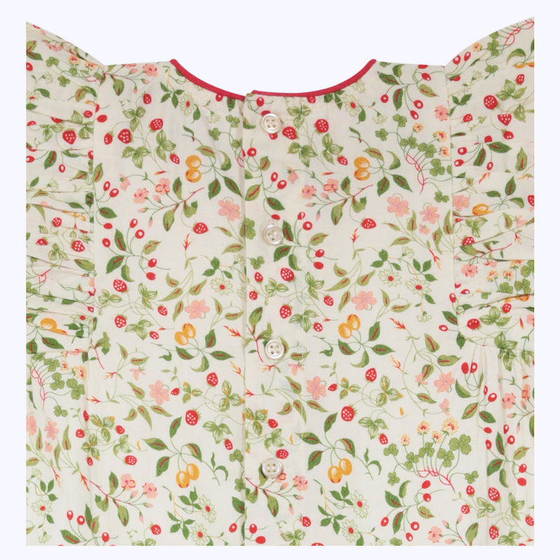 BLUSA RAMAS VERDES PUNTOS ROJOS