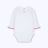 Body Bordado Flor Blanco