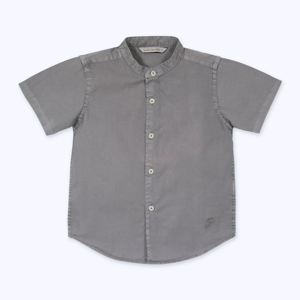 CAMISA MAO CORTA GRIS CLARO