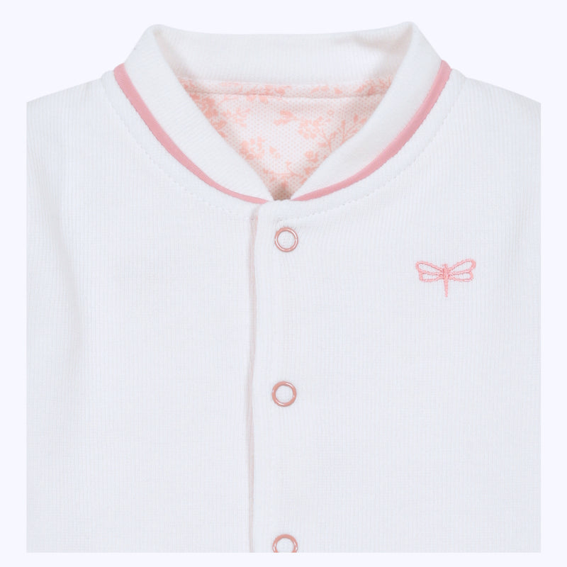 Chaqueta Reversible Flores Rosa
