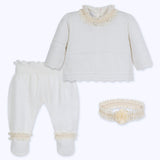 CONJUNTO ESPAÑA LANA NIÑA BEIGE