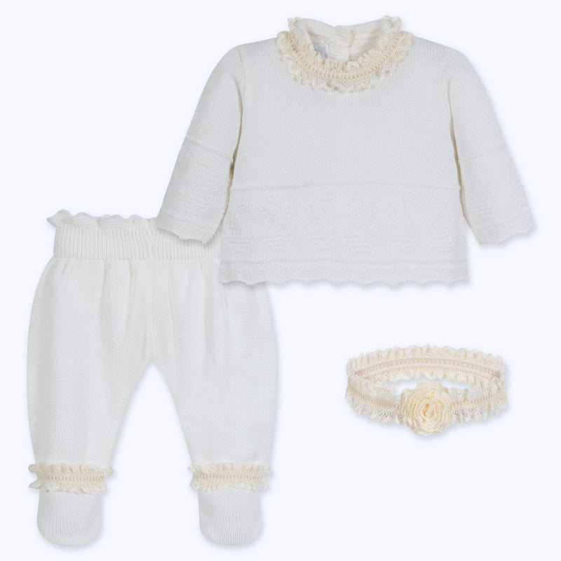 CONJUNTO ESPAÑA LANA NIÑA BEIGE