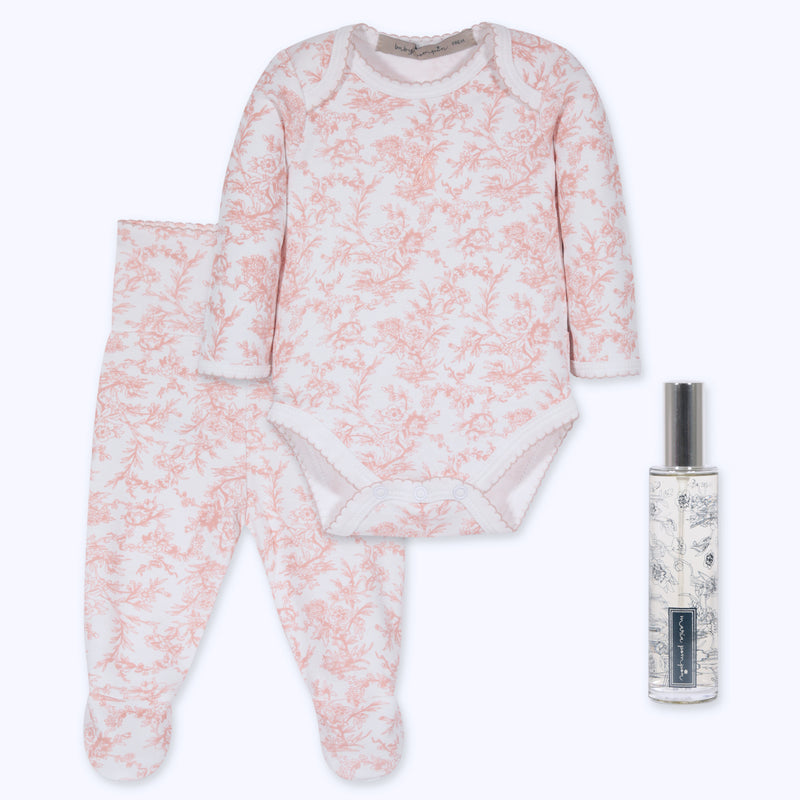 PACK SET FLORES PRINT ROSA CON COLONIA